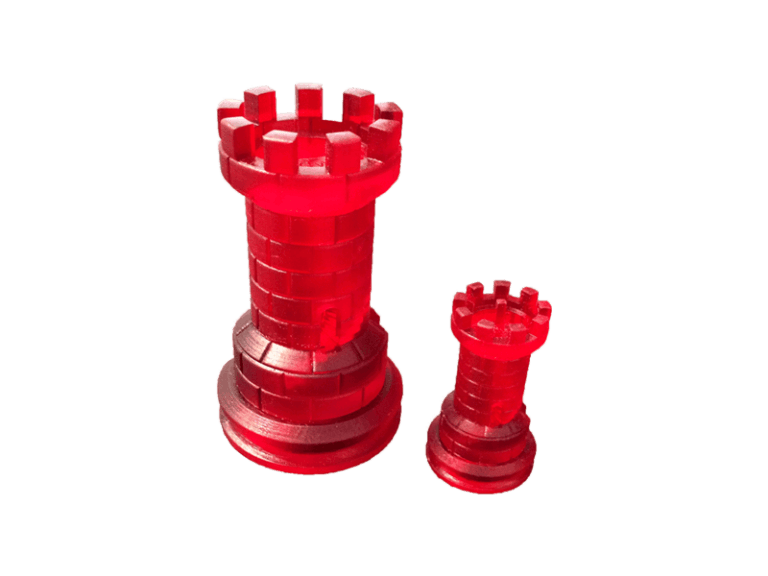 3d printer ile 3d baskı alımı ve 3d modellemesi yapılmış kale figürü